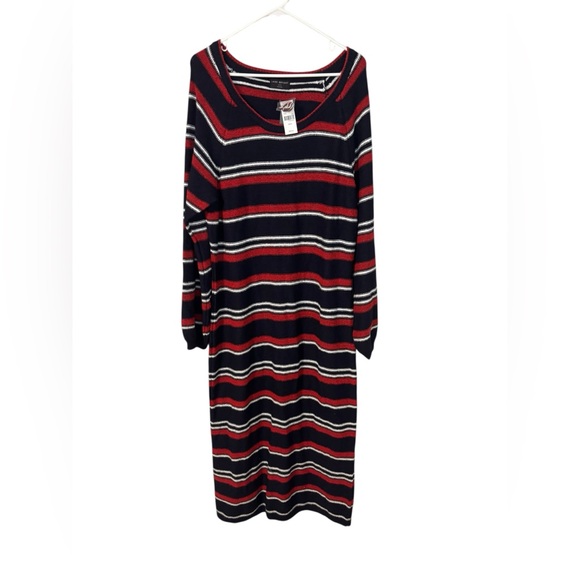 Lane Bryant Long-Sleeve Crew-Neck Striped Sweater Dress • Size 22/24 • NEW! - Picture 4 of 10